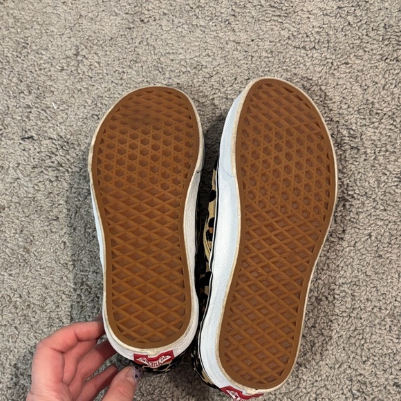 Vans Tan Leopard Slip-On Sneakers - Picture 3 of 3
